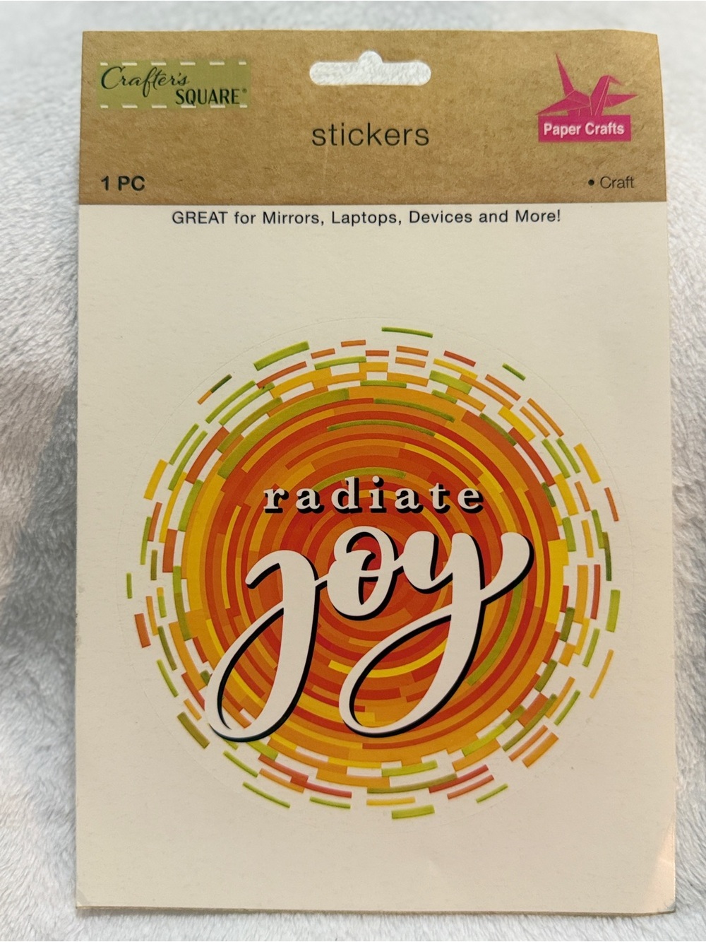 Crafter's Square "Radiate Joy" Sticker